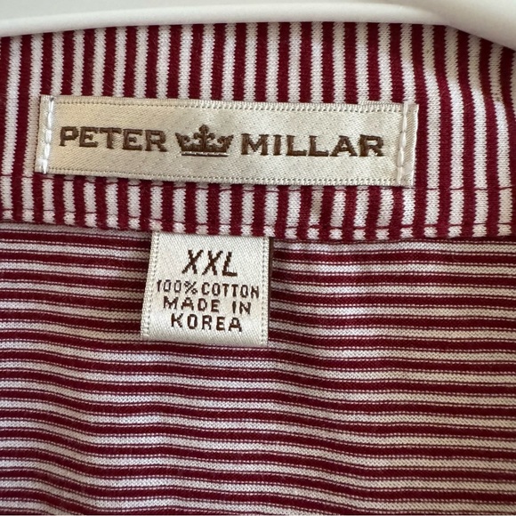 Peter Millar Polo Striped Golf Shirt Top Tee Short Sleeve Cotton XXL - Picture 7 of 7